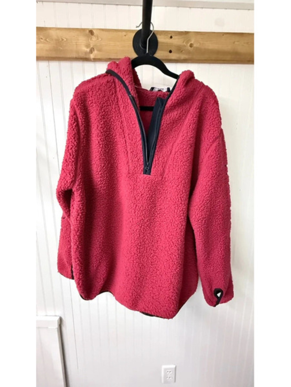 Tommy Hilfiger Sherpa pullover new red cozy unisex xxl